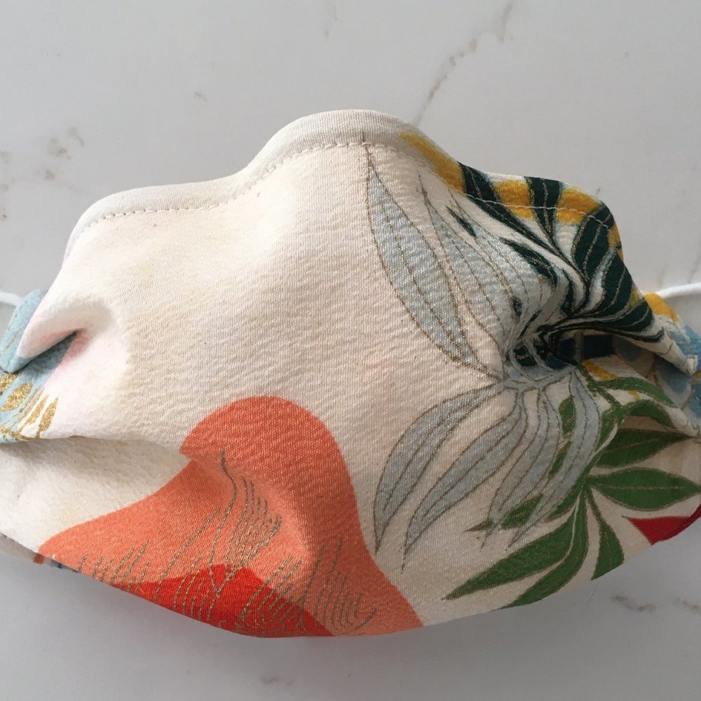 Japanese Garden Kimono Silk Mask 4
